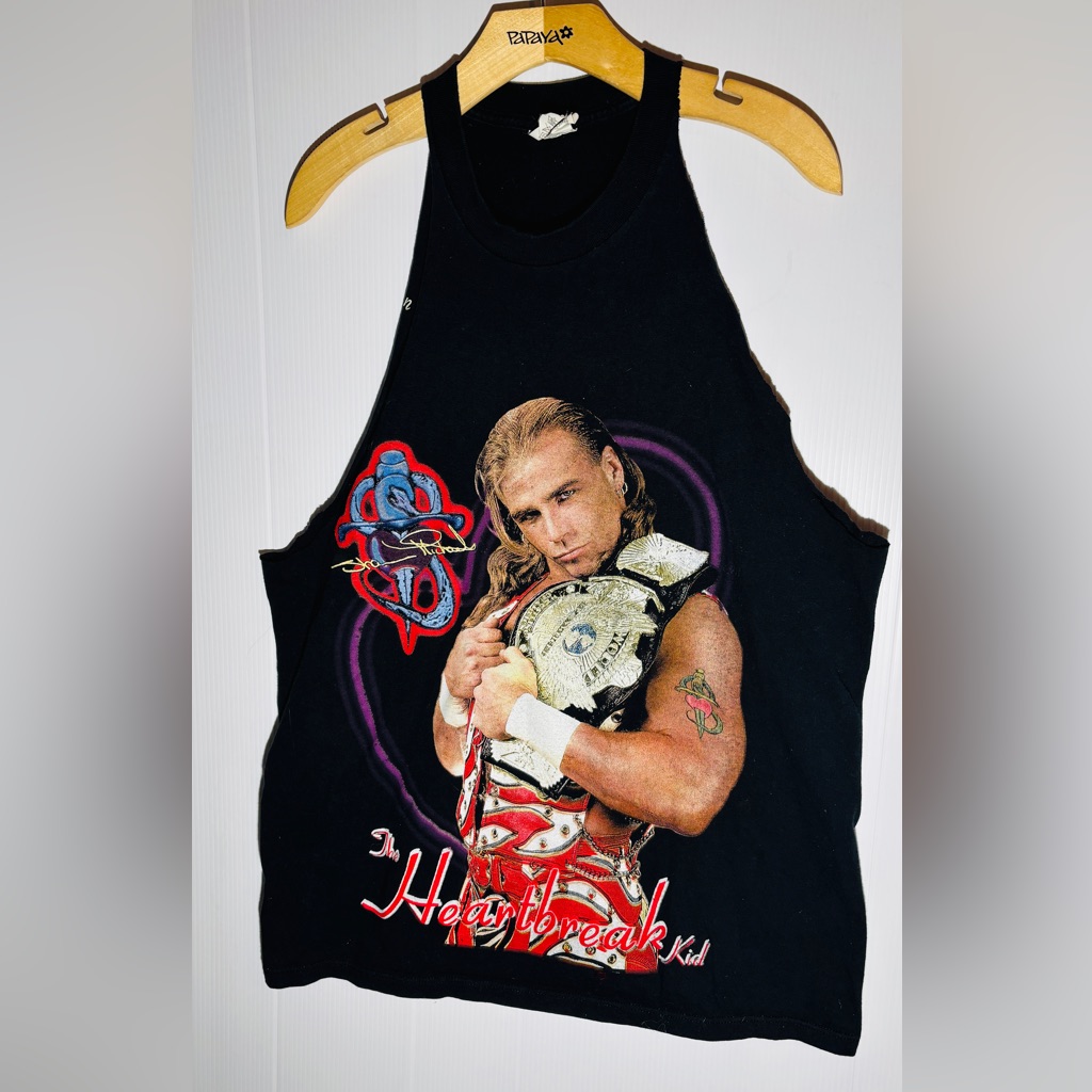 Black Heartbreak Men’s Graphic Cut Off Tank Top Size Xl